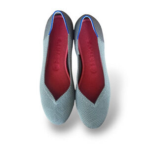 Rothy's The Flat Pebble Gray Knit Rounded Toe Ballet Flats Sz 9